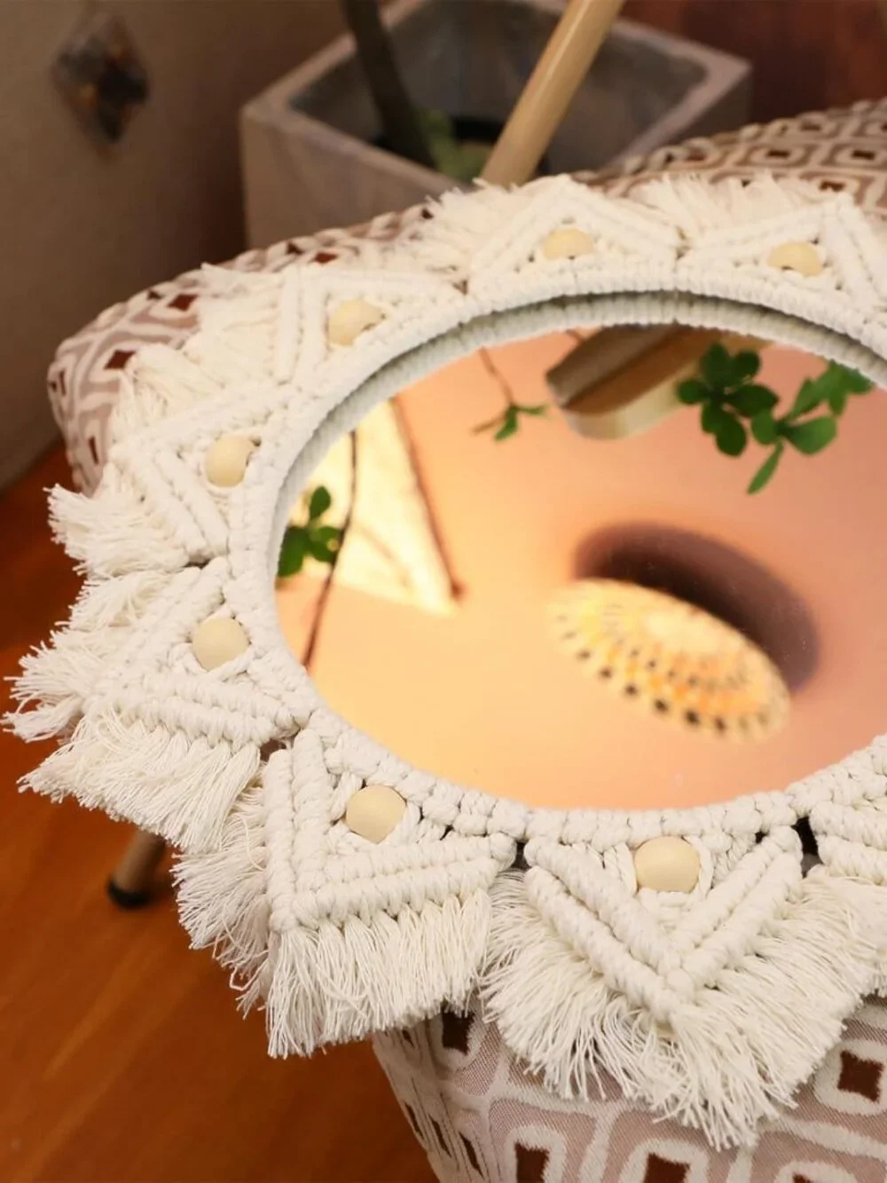 CroBlissful Boho Macrame Wall Mirrors - Set of 2 (NWT)
